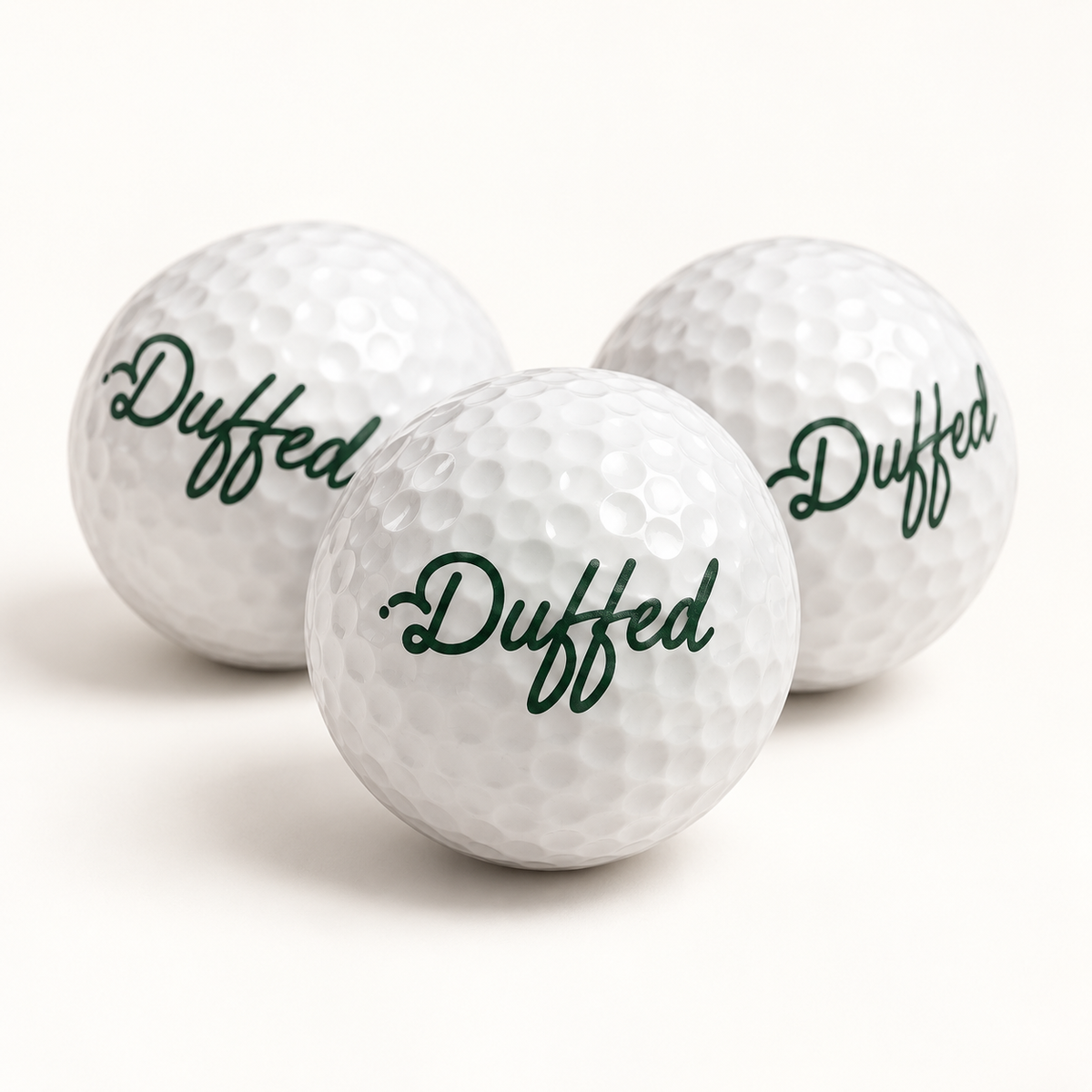 Duffed Forest Script Golf Balls