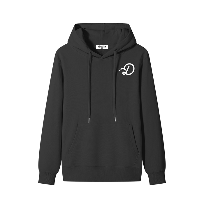 Duffed Classic Unisex Cotton Hoodie — Classic Black — front product view