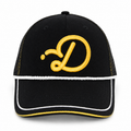 Duffed Black & Gold D Trucker — front product view