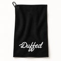 Duffed Golf Towel — Black