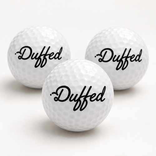 Duffed Classic Script Golf Balls