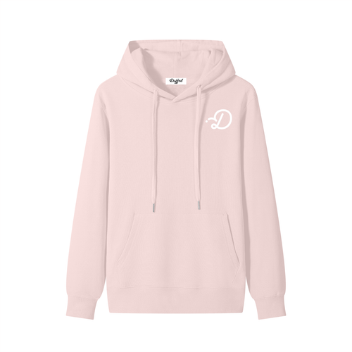 Duffed Classic Unisex Cotton Hoodie — Light Pink — front product view