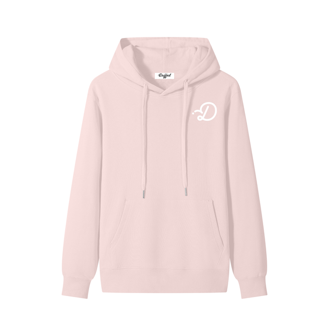 Duffed Classic Unisex Cotton Hoodie — Light Pink — front product view