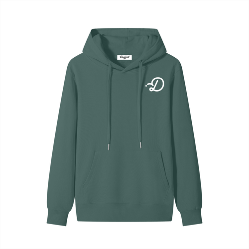 Duffed Classic Unisex Cotton Hoodie — Olive Green — front product view