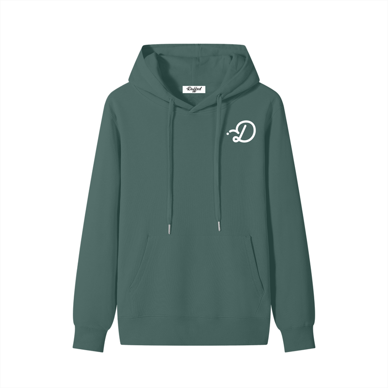 Duffed Classic Unisex Cotton Hoodie — Olive Green — front product view