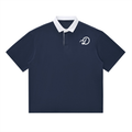 Duffed Essential Contrast Polo — Navy Blue — front product view