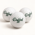 Duffed Forest Script Golf Balls