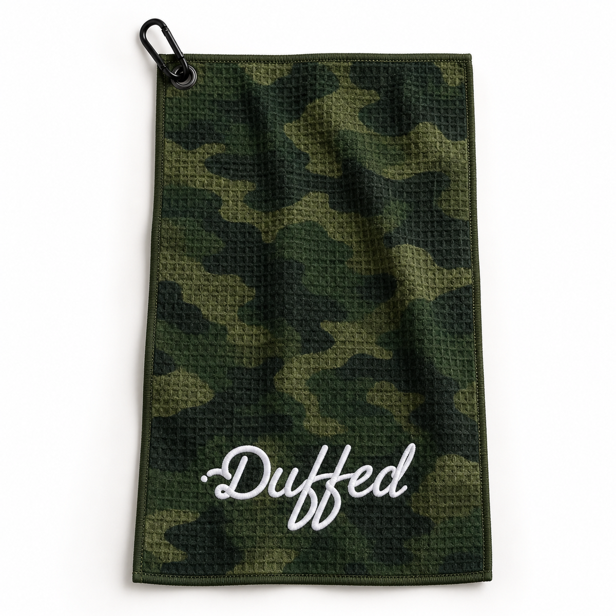 Duffed Golf Towel — Green Camo