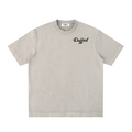Duffed Heavyweight Vintage Washed Frayed T-Shirt — Light Apricot — front product view