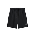 Duffed Lightweight Drawstring Shorts — Black — front product view