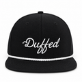 Duffed Midnight Script Rope Cap — front product view
