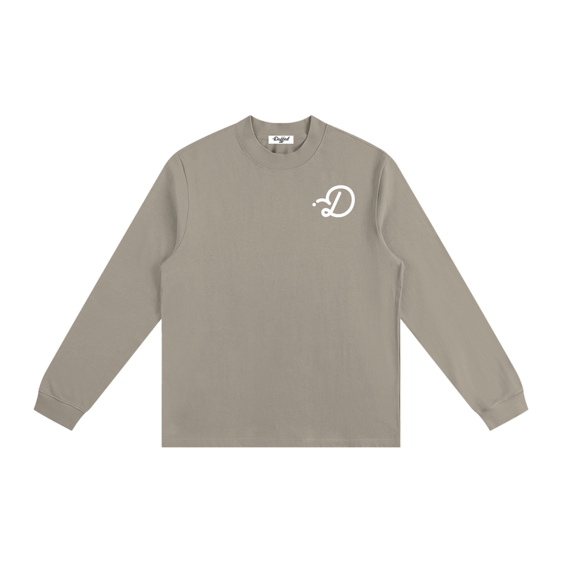Duffed Mock Neck Sweatshirt — Dark Apricot — front product view