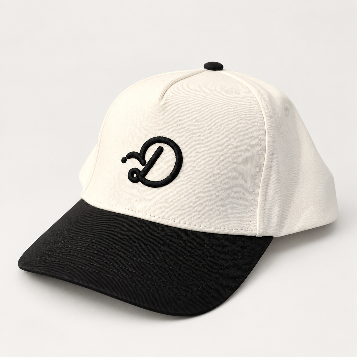 Duffed Monochrome D Cap — White / Black product
