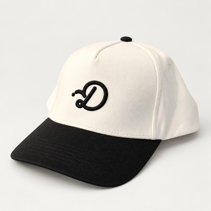 Duffed Monochrome D Cap — White / Black product