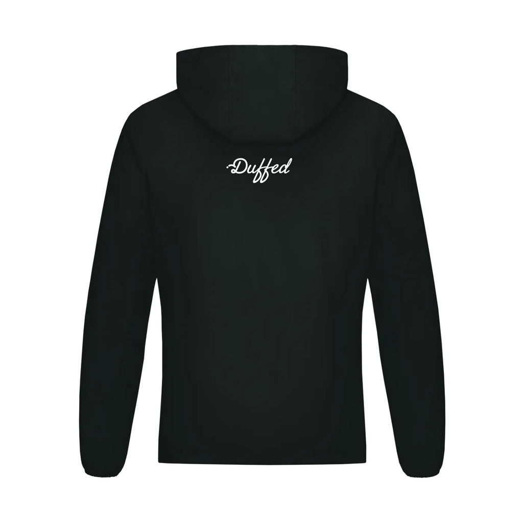 Duffed Onyx Hooded Sports Jacket — back product view