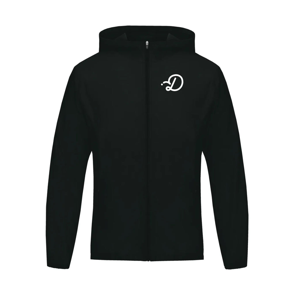 Duffed Onyx Hooded Sports Jacket — front product view