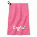 Duffed Golf Towel — Pink