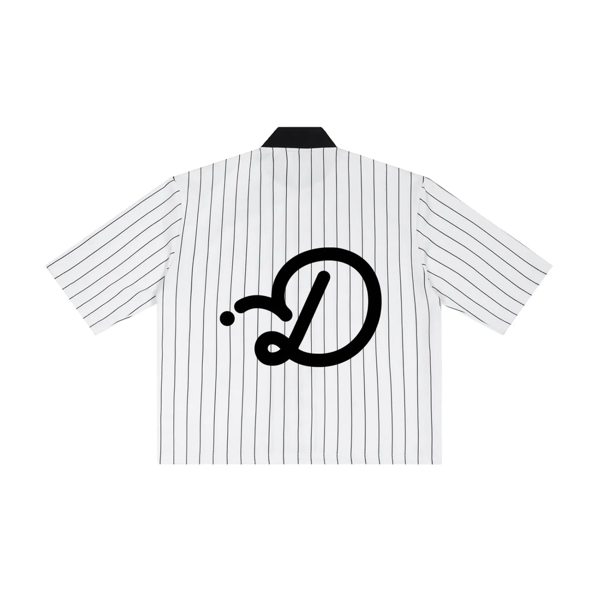 Duffed Pinstripe Script Jersey — back product view
