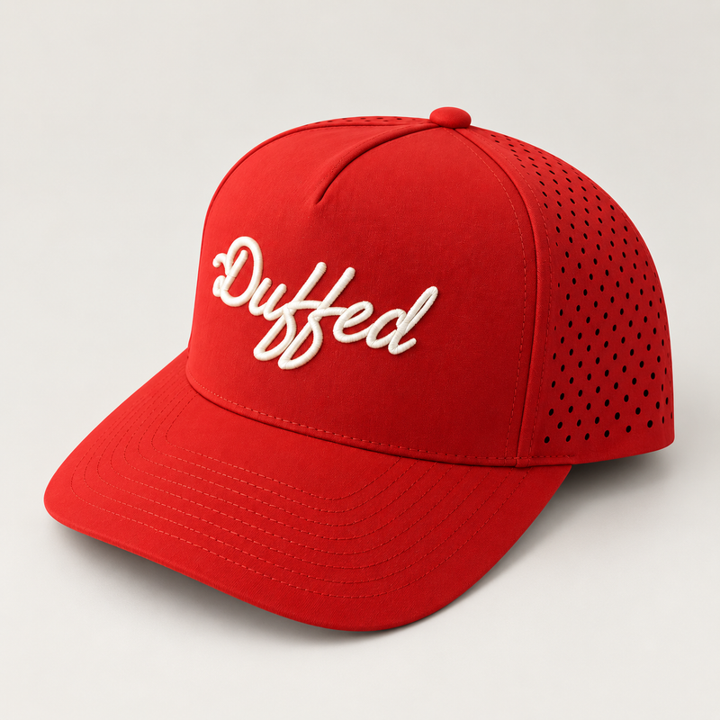 Duffed Redline Script Cap — Red product