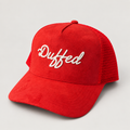 Duffed Scarlet Script Trucker — Scarlet Red product
