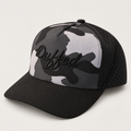 Duffed Shadow Camo Script Cap — Grey Camo / Black product