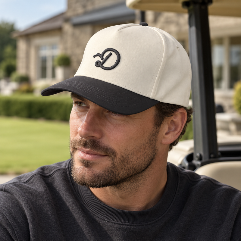 Duffed Slate D Cap — White / Slate lifestyle