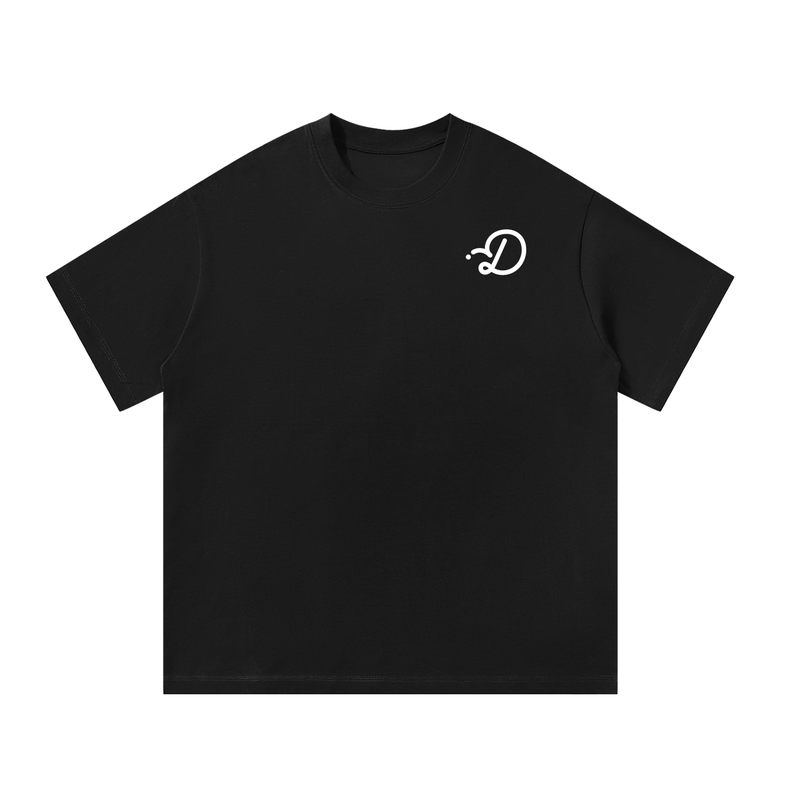Duffed Unisex Oversized T-Shirt — Black — front product view
