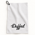 Duffed Golf Towel — White