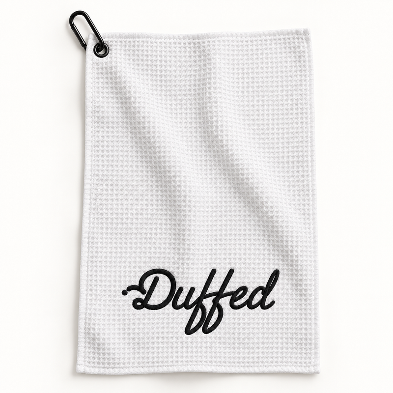Duffed Golf Towel — White